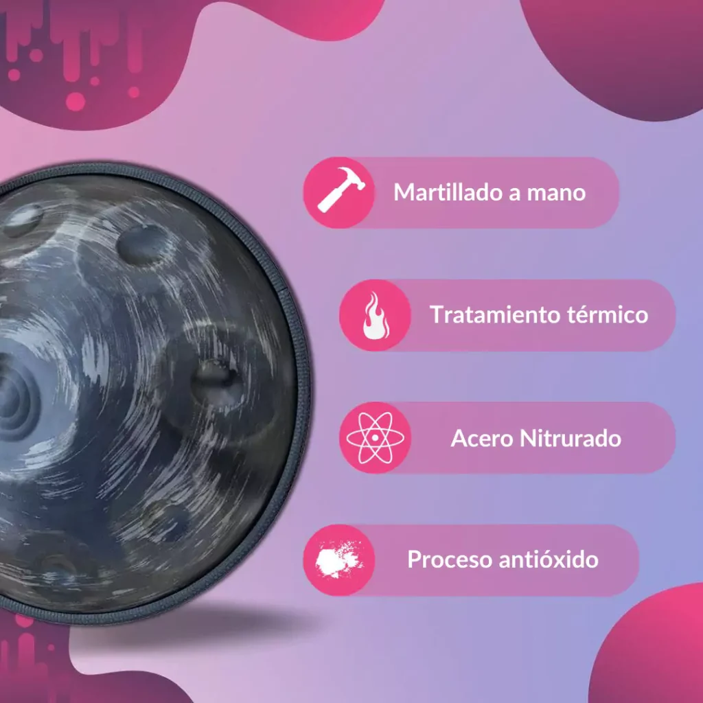 Handpan Black Meteor – 10 Notas – D (Re) Menor