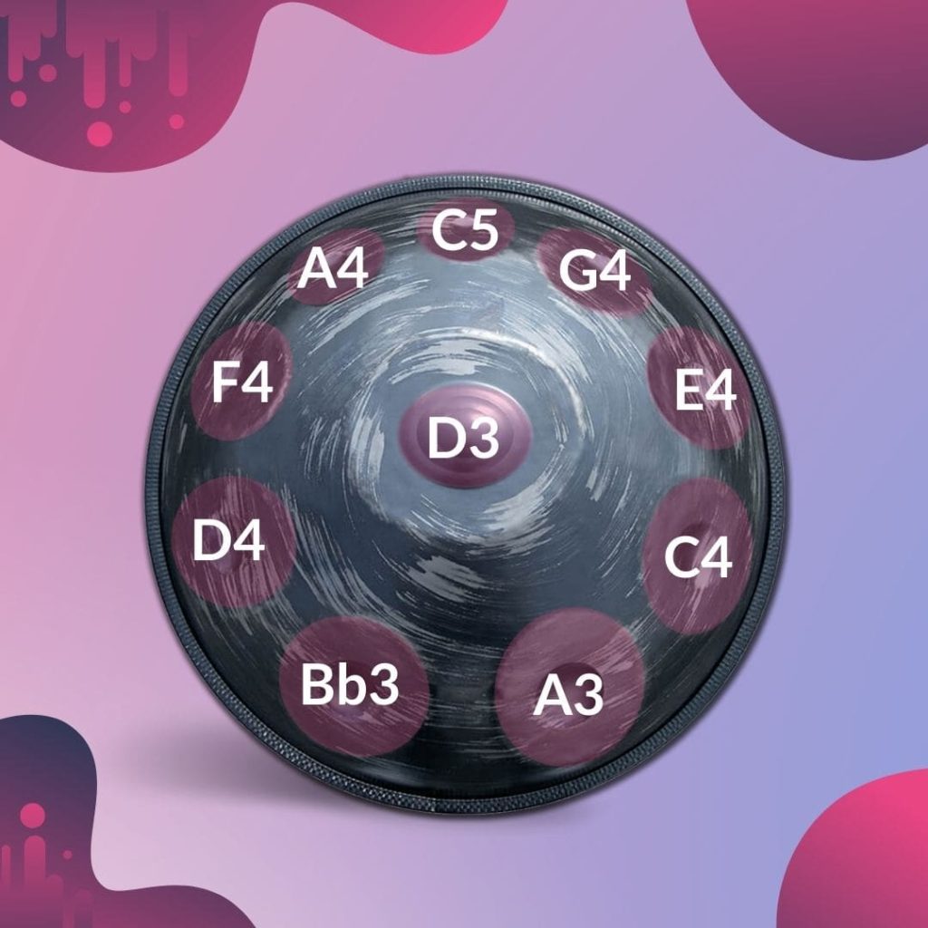 Black Meteor Handpan – 10 Notes – D Minor