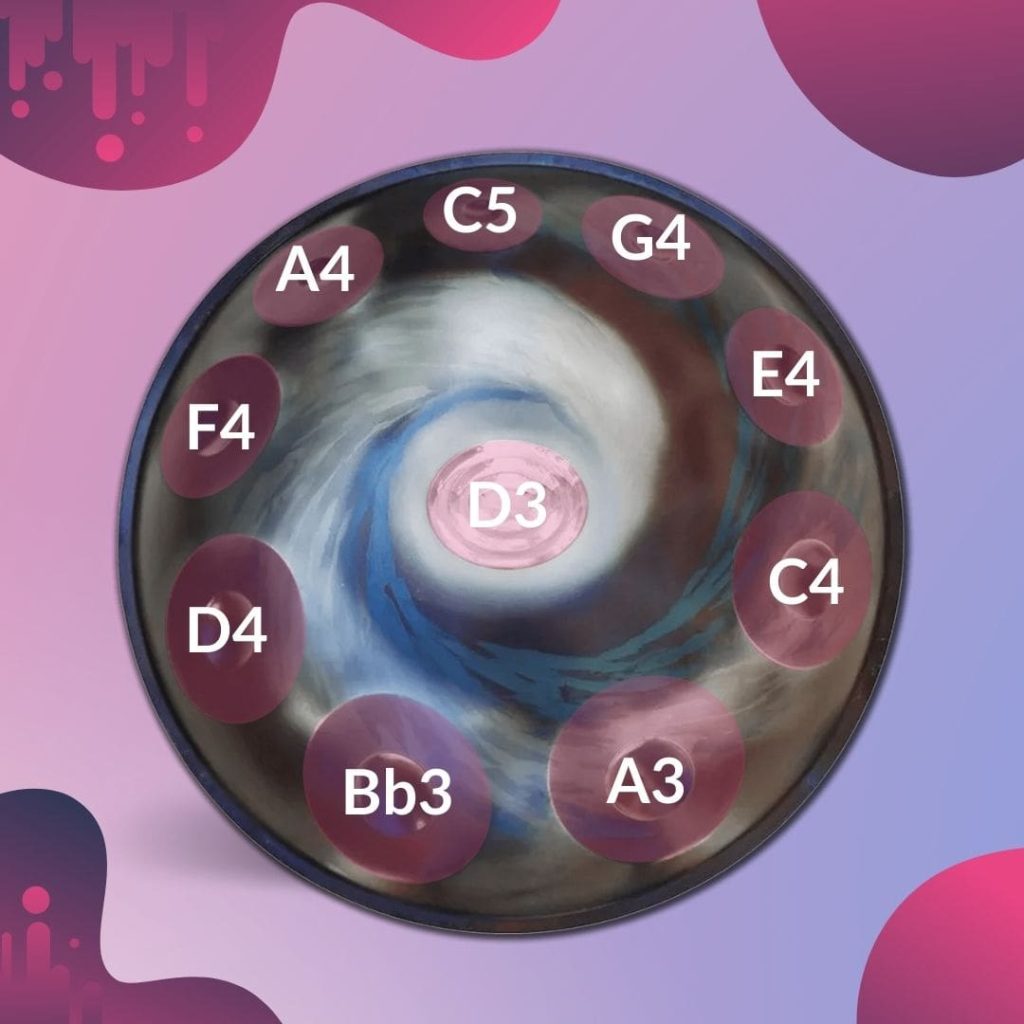 Handpan Celestial – 10 Notes – D Minor