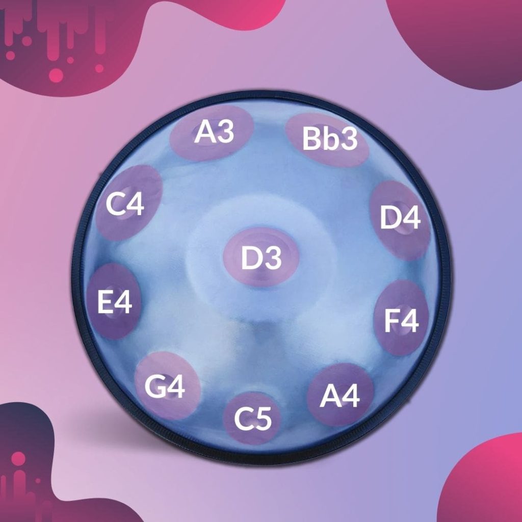 Neptune Handpan – 10 Notes – D Minor