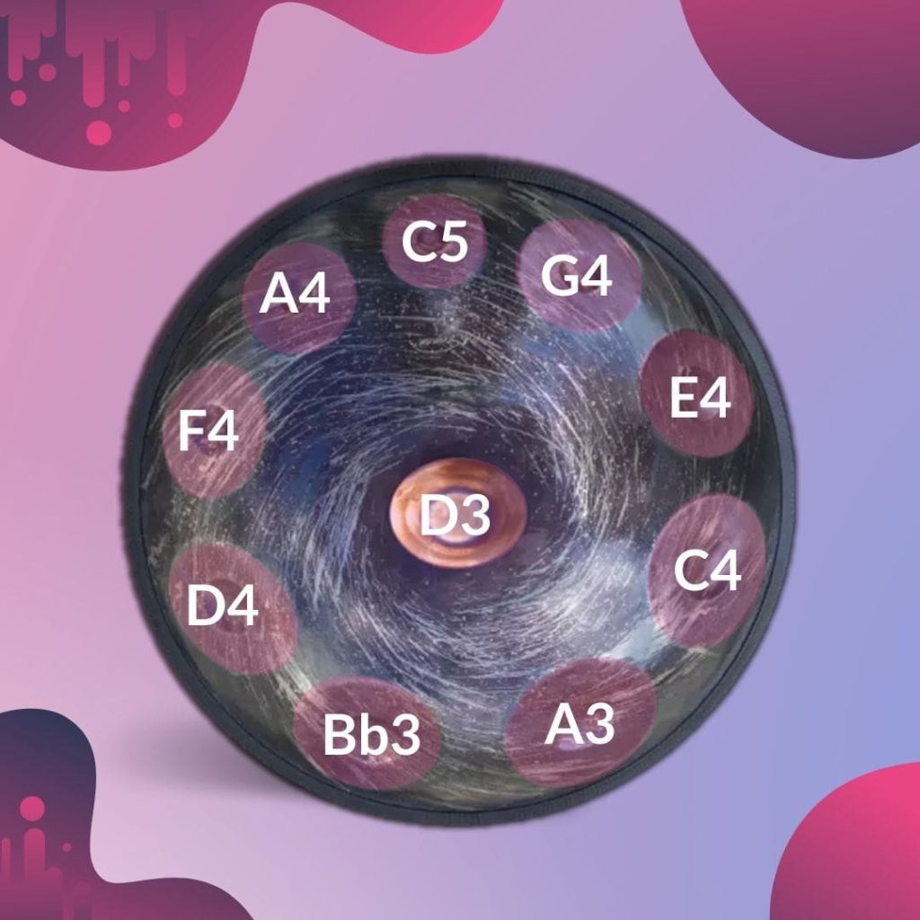 Supernova Handpan – 10 Notes – D Minor