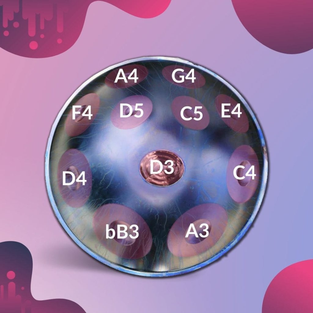 CosmoPan – Handpan DeepBlue – 11 Notes – D Minor