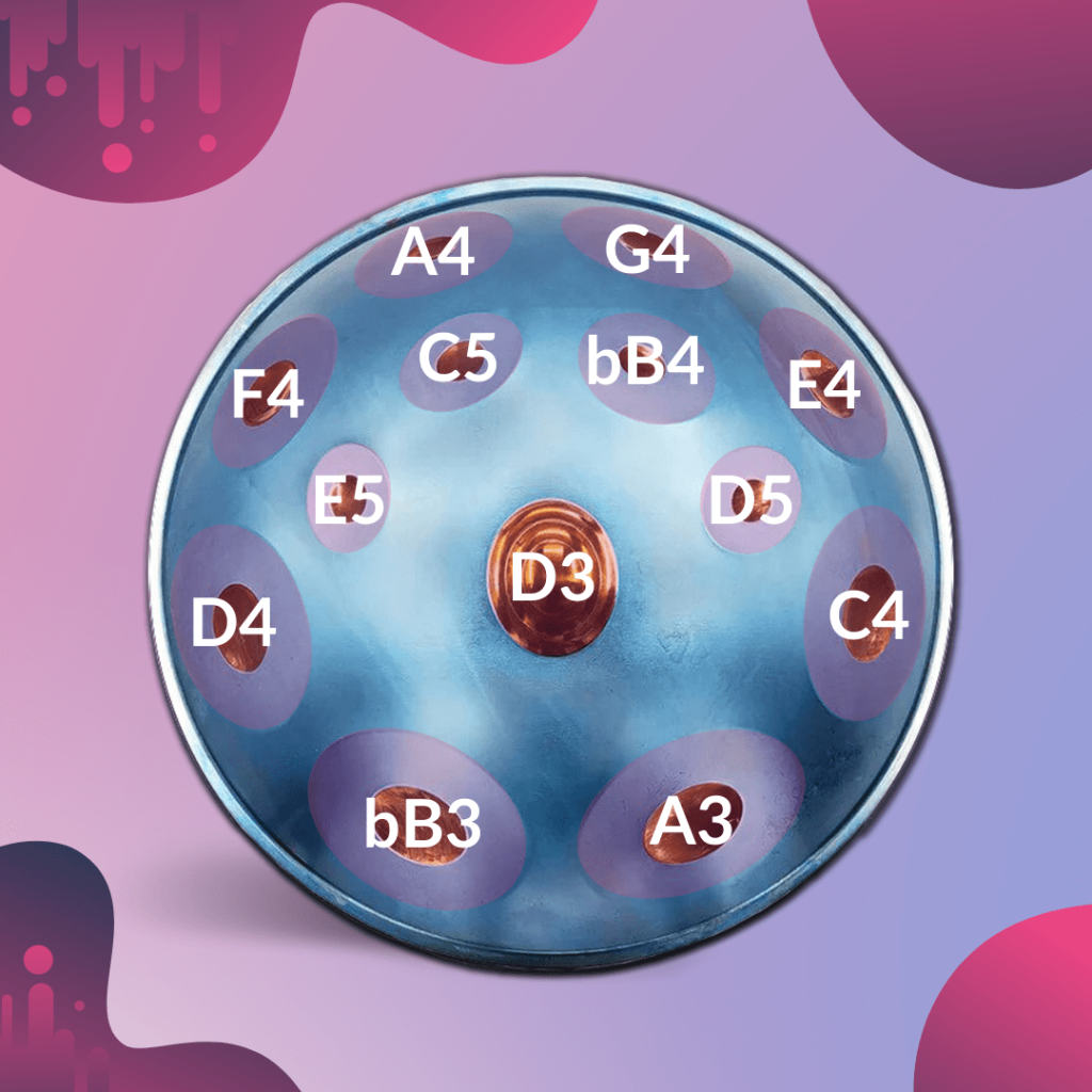 Handpan Blue Origins – 13 Notes – D Minor