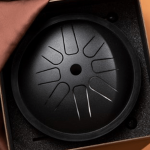 Steel Tongue Drum 8 notes D Major – 17.5 cm – Carbon Colour