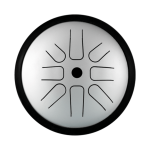 Steel Tongue Drum 8 notes D Major 17.5 cm Metallic Grey